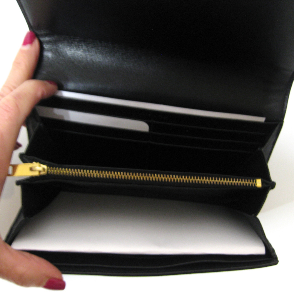 SAINT LAURENT PARIS NWT Black & Bone Large Wallet - Picture 7 of 8